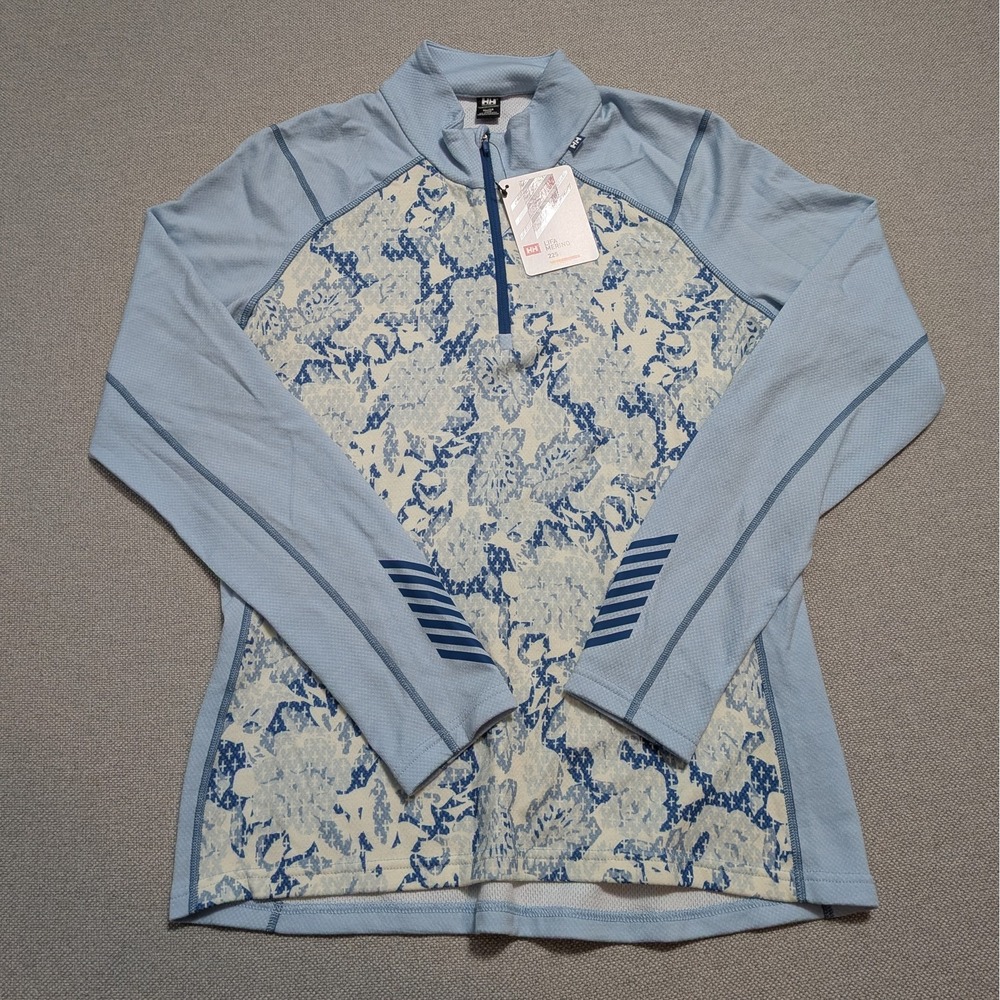 Helly Hansen Women's XL LIFA Merino Midweight 1/2 Zip Thermal Activewear Top NWT